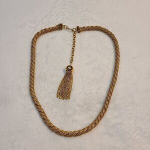🌿Unique Twisted Brass Mesh Chain, golden